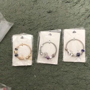 Chic Gold and Silver Charm Bracelets